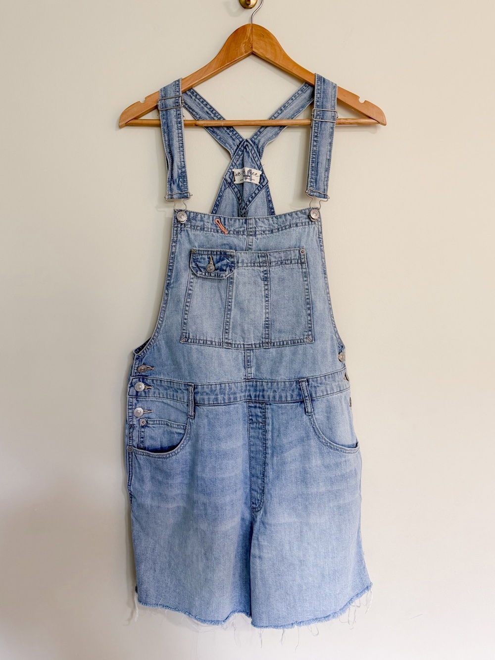 We the Free Denim Overall Shorts